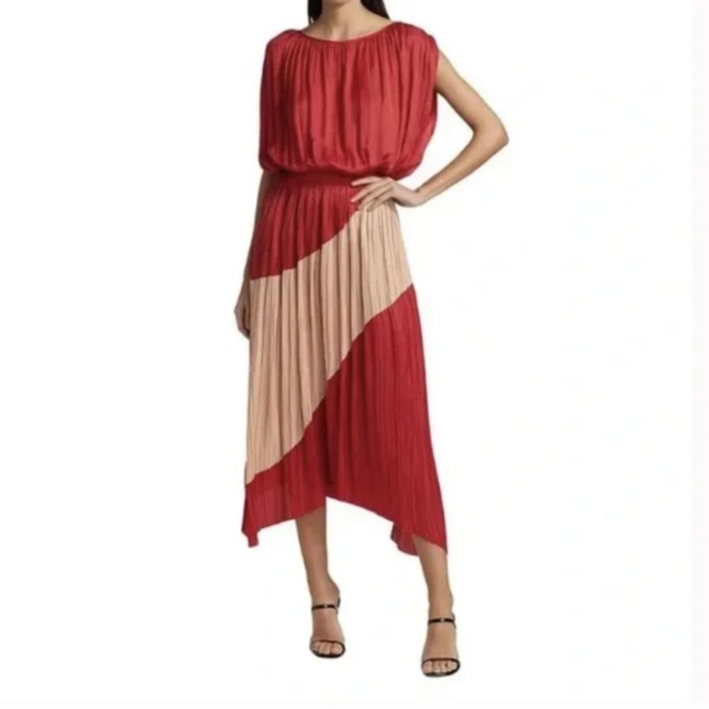 $495 NWT Ramy Brook Adena Silk Dress (Medium, Blush Rose)